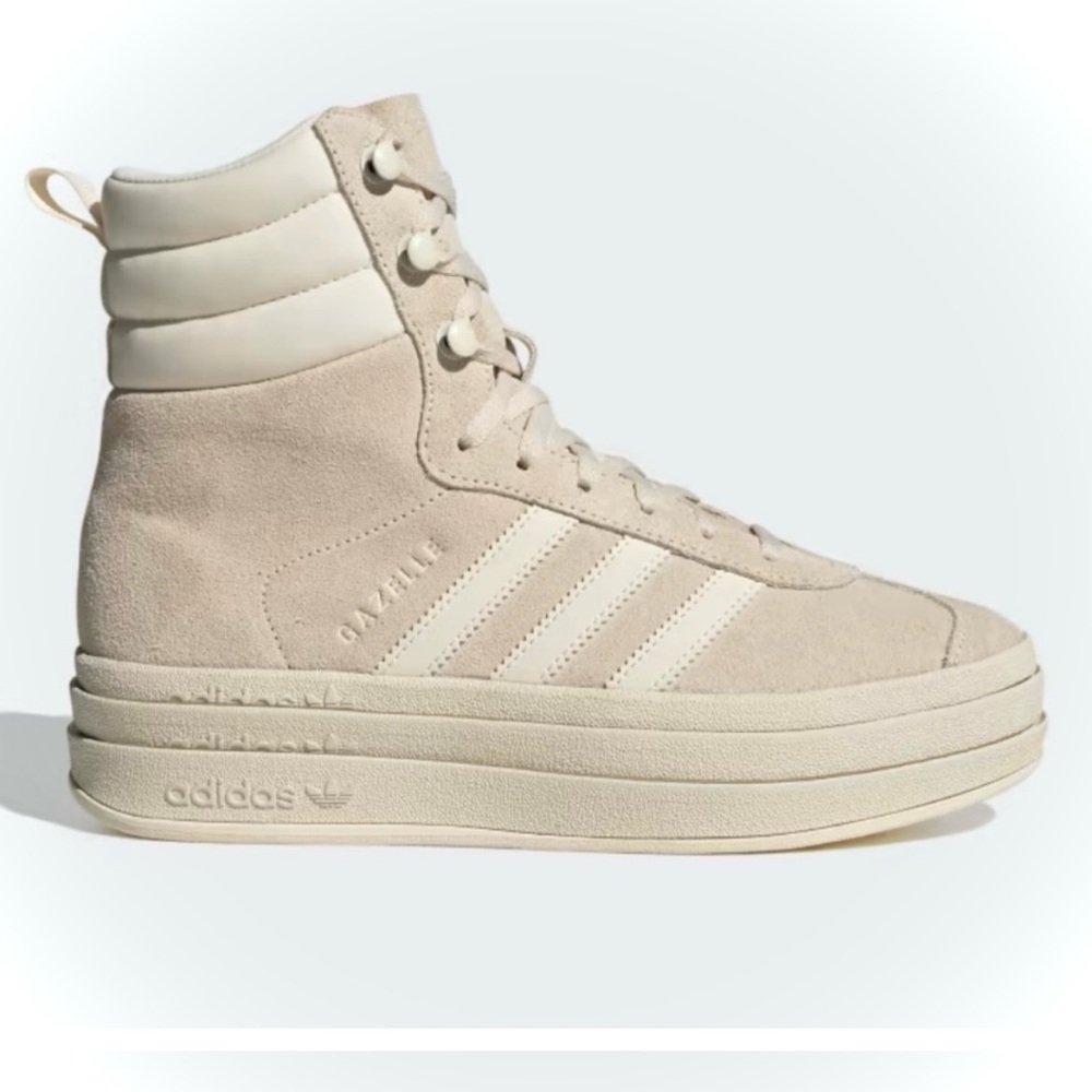 ADIDAS | 6.5 / 7 / 7.5 / 8 | Gazelle Bold Ivory Wonder High Top Boot Platforms